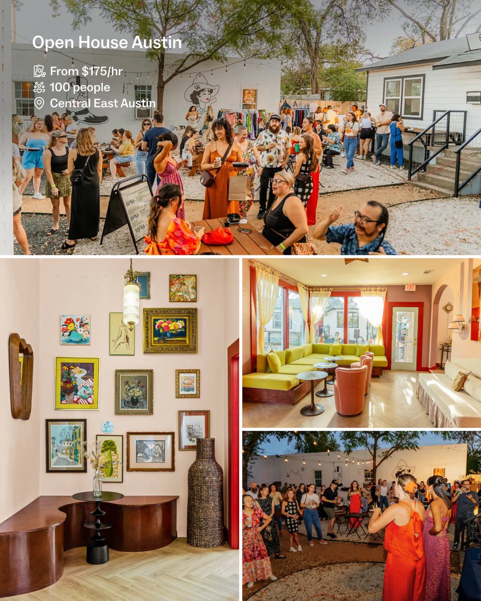 Peerspace's tweet photo. Austin brides on a budget, this one's for you. 💍 

Who says beautiful wedding venues have to come with a five-figure price tag? We've rounded up 8 Austin wedding venues for under $500/hr that are ready for everything from intimate ceremonies to backyard-inspired receptions with all your favorite people. (Spoiler: these are just a few of the many wedding venues on Peerspace.)

Explore all featured venues with the link in bio.

#austinwedding #budgetwedding #texaswedding #weddingplanning #weddinginspo