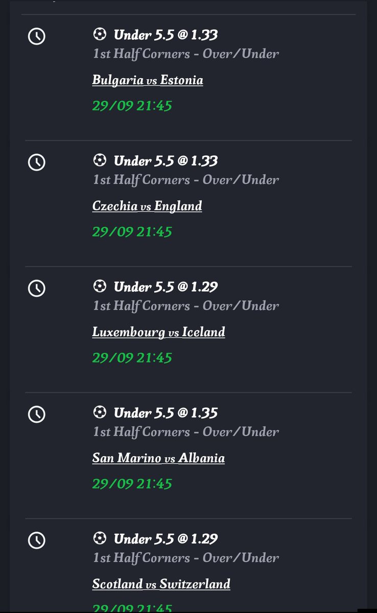 Mchumapunter's tweet photo. 1st Half under 5.5 corners💚

4SGJ8D https://t.co/b2q4iczRP1