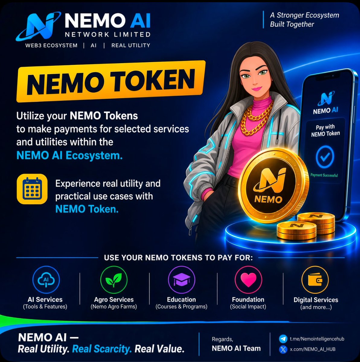 simplyrohana's tweet photo. A lot of people are hearing about NEMO AI, but how many actually understand what they can do with it?

I took some time to look into the project, and here’s the simple breakdown. 🧵

NEMO AI is built around a simple idea.

You use the mobile app, interact with the ecosystem and participate in available activities while collecting NEMO AI points along the way.

No complicated setup.

You download the app, create your account and start participating.
