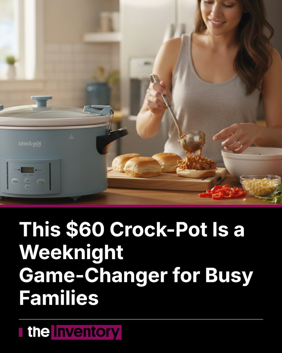 ItsTheInventory's tweet photo. This $60 Crock-Pot Is a Weeknight Game-Changer for Busy Families
The 7-quart Crock-Pot Cook and Carry is $10 off at Target right now — and its programmable timer means you can load it before work and come home to a hot me
https://t.co/eM4e2rTD8h
#CrockPot #SlowCooker #MealPrep https://t.co/ZPK1beF28b