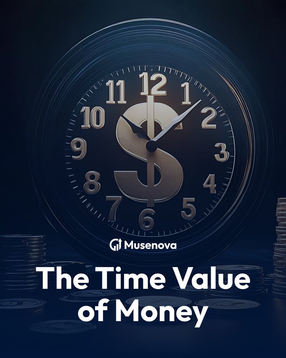 musenovalive's tweet photo. €1,000 today ≠ €1,000 in 10 years. ⏳

Money has a time value due to potential returns, inflation, and opportunity cost.

PV = FV ÷ (1 + r)ⁿ

In finance, value depends not only on how much money you receive, but when.

#Musenova #FinancialEducation https://t.co/r5SqGsMOaa