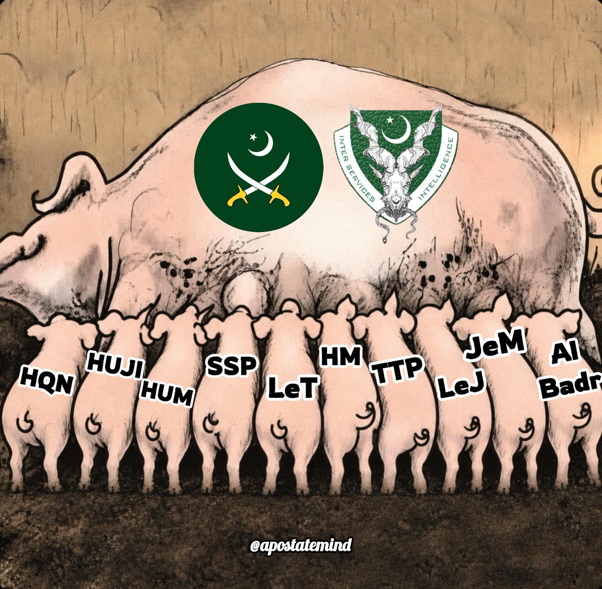 apostatemind's tweet photo. Pakistan Army: PTI is responsible for terrorism in KPK

Also Pakistan Army before PTI: https://t.co/P0rxNICrJZ