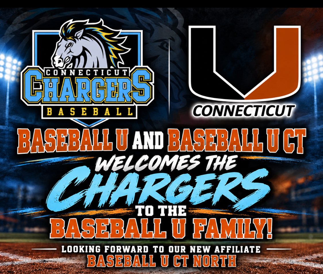 BaseballUCT's tweet photo. 🚨 COMMITMENT ALERT 🚨

WELCOME TO THE BASEBALL U FAMILY! 

Baseball U CT and Baseball U National are proud to welcome the CT Chargers as Baseball U CT North!

We are excited to build this new relationship, expand opportunities for player development, and continue growing a network committed to helping athletes reach their full potential.

One Family. One Standard. One Mission.

Welcome to the family, CT Chargers! 

BASEBALL U CT NORTH! 🙌🏻

#ufam #uct #BaseballUCTNorth #development #whosnext @BaseballU @BaseballUTourn @NE_Baseball @BaseballUCTN