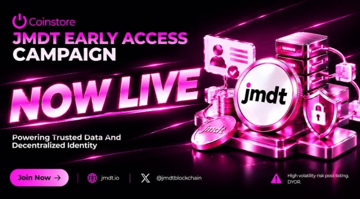 razuali753's tweet photo. 🚀 $JMDT IS LISTED ON COINSTORE!

🔥 JMDT/USDT trading is now LIVE!

$JMDT powers Truth Layer, an enterprise-grade decentralized data &amp; identity infrastructure.

📈 Trading Pair: JMDT/USDT
 ⏰ Listing Time: Sep 28, 16:00 (UTC+8)

👉 Trade Now:
https://t.co/fQ1P3HGvOs https://t.co/pS3hnceCpg