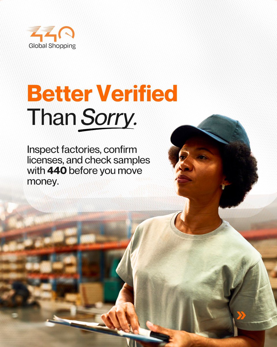 440_global's tweet photo. Trading internationally shouldn't feel like a gamble.
Before you send money to any supplier, make sure you're working with the right people.
#440GlobalShopping #GlobalShopping #Importation #SupplierVerification #SmartShopping https://t.co/wGap975wJB
