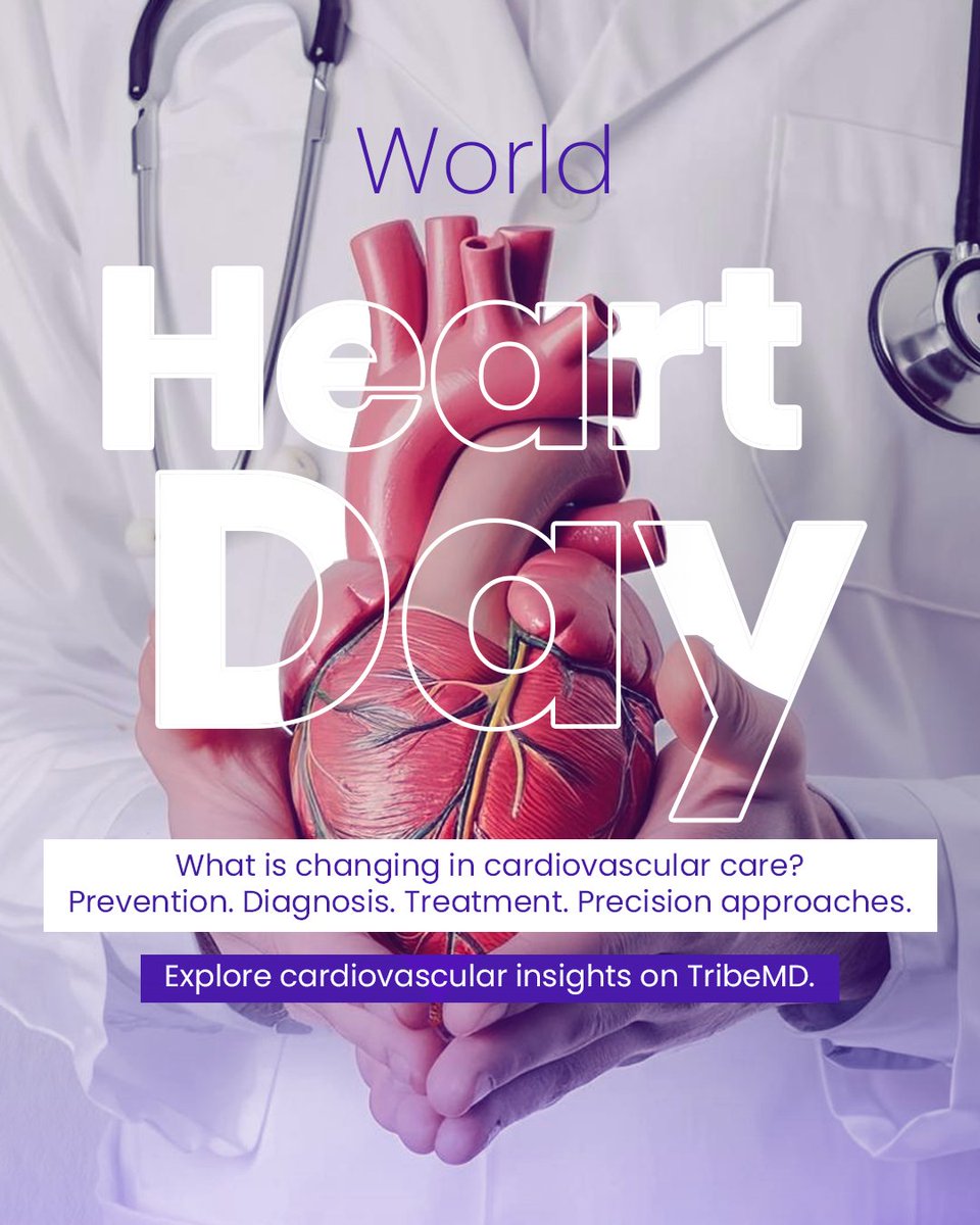 TribeMDUS's tweet photo. Cardiovascular care continues to evolve as new evidence reshapes prevention, diagnosis, and treatment.

From advances in cardiometabolic care to new therapeutic strategies and precision approaches, the field is moving toward increasingly individualized decision-making. This World Heart Day, we look beyond awareness to the scientific developments shaping the future of cardiovascular care.

Explore more cardiovascular insights on TribeMD.