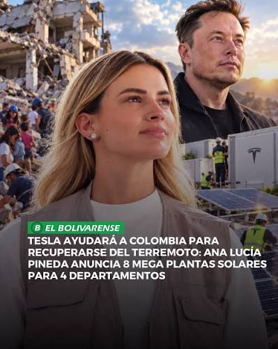 Mariano_OspinaP's tweet photo. La primera dama de Colombia, Ana Lucía Pineda, anunció que Tesla donó ocho sistemas de almacenamiento de energía para ayudar a las comunidades afectadas por el terremoto del pasado 10 de agosto de 2026
Tesla entregó ocho sistemas de almacenamiento destinados a Chocó, Quindío, Valle del Cauca y Antioquia, instalándose en escuelas, centros comunitarios, puestos de salud y unidades policiales