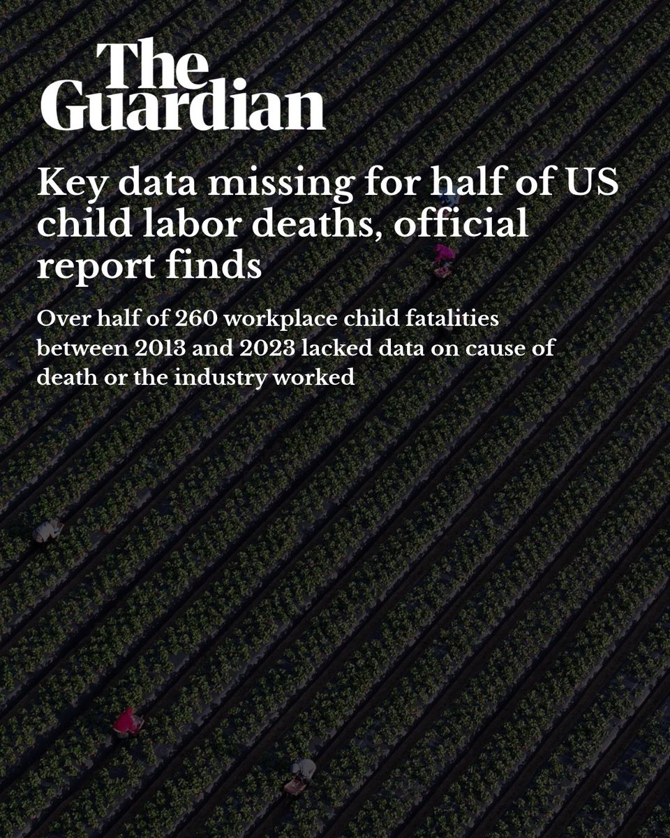 EdWorkforceDems's tweet photo. 🚨 A new government watchdog report shows that after the Trump Administration stopped collecting key child labor data, its enforcement became less effective.

Child labor should be a lesson taught in history class, not an ongoing crisis.
https://t.co/B4OvFVgbYG https://t.co/7Xqz1X3lJv