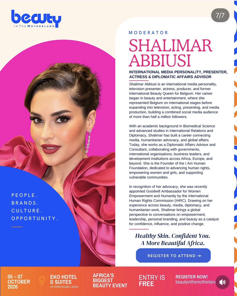 Shallie_Abbiusi's tweet photo. @BIML_NG can’t wait to moderate a powerful panel discussion at Beauty In The Motherland ! 
#nigeria #lagos #beautyinthemotherland https://t.co/a8edOLUkmF