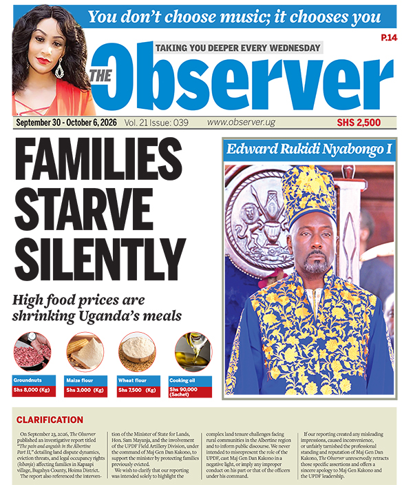 observerug's tweet photo. In @observerug

🔹Ugandan families silently starve: How high food prices are shrinking Ugandan meals

🔹Why Uganda must accelerate exploration beyond First Oil

🔹Spotted Too Late: Uganda’s hidden childhood cancer crisis
Every year, an estimated 3,278 Ugandan children develop cancer. Yet, according to a recent review of five specialized treatment centres, only about 1,400 of those children, roughly 4 in 10, ever make contact with a cancer facility.

🔹How losing to Zimbabwe was so costly to the Rugby Cranes

🔹Now that Bobi Wine is not there, who will hold the anger?

🔹Gen Muhoozi’s place in the ongoing transition

E-paper link: https://t.co/vi4SVoOMft