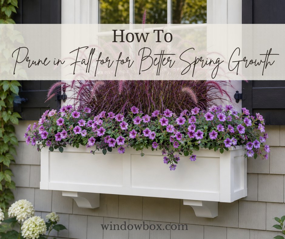 WindowBoxCo's tweet photo. Set your garden up for a healthier spring:
-Clear leaves &amp; debris to reduce pests &amp; disease
-Skip heavy pruning &amp; shaping on spring bloomers
-Use clean, sharp tools for healthier cuts
-Always cut above a healthy bud
-Mulch after pruning &amp; tag plants that need extra spring care https://t.co/ySK7gxYKfA