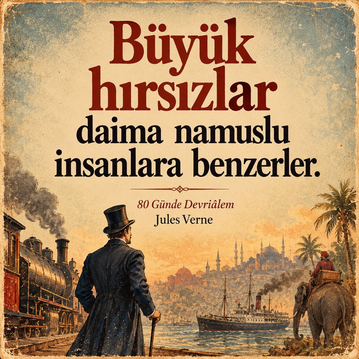 miandji's tweet photo. Büyük hırsızlar daima namuslu insanlara benzerler.
- 80 Günde Devriâlem, Jules Verne https://t.co/A2cbKzEeu0