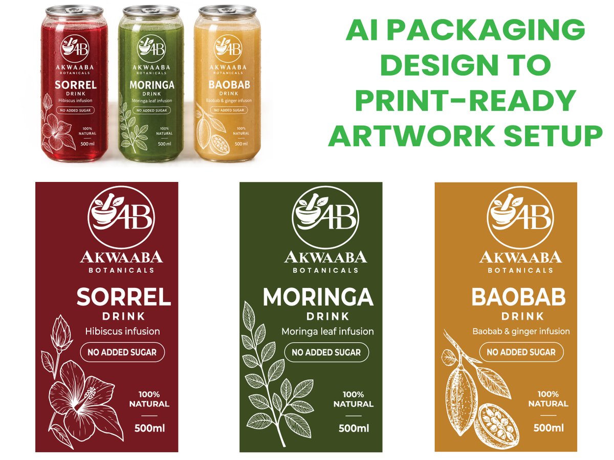 kanai4shaha's tweet photo. AI Packaging Design → Print-Ready Artwork 📦
I transform AI-generated packaging designs into clean, editable, professional print-ready files using Adobe Illustrator.
Manual vector work • CMYK • Bleed • High-resolution output

#PackagingDesign #PrintReady #VectorDesign https://t.co/fWAIFgcsYt