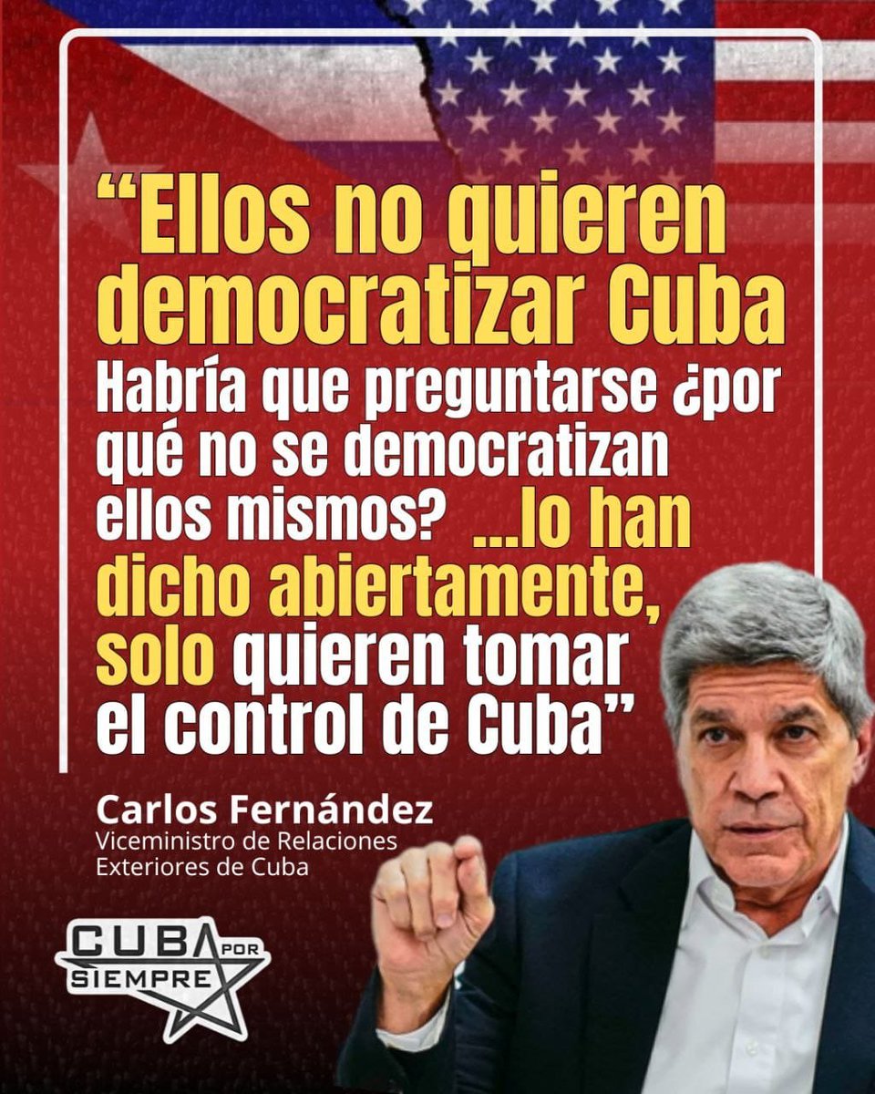 ariel_yovanis's tweet photo. Nuestro Viceministro de relaciones exteriores fue claro y preciso en declaraciones dada en entrevista concedida al medio estadounidense "MS NOW"

@BarceloOrt92635 @YanetsyTerry
@MeyvisEstevezE @UJC_Granma @LilianaPup87441 https://t.co/teLBMtv14P