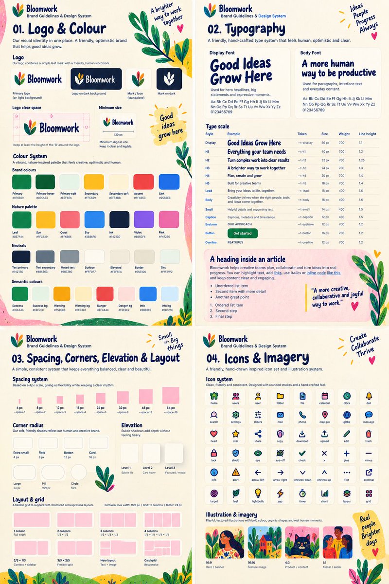 visual_atlas's tweet photo. What would this illustration look like as a brand?

I gave GPT Image a visual reference and asked it to create a landing page concept with matching brand guidelines.

Here’s the reference and what I built from it. https://t.co/GVfDGaptpP