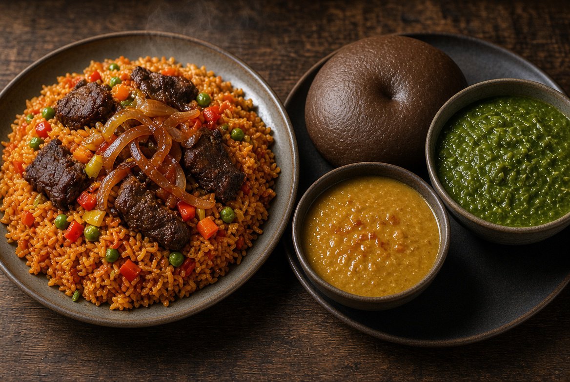 DeNegotiator's tweet photo. Some relationships are like party jollof rice, they are meant for showpiece and fanfare nothing more.

while other relationships are like home made  Amala and gbegiri with ewedu soup. A lot of work is put  into the relationship to make it smooth like amala, Then polish the bad attitudes to fine ones like grinding the beans for gbegiri. Then both keep blending the rough differences like ewedu that is cooked and blended. 

Then the relationship is finally presented to the public who will then say: " I wish to be like this beautiful couple". 

In essence they eat them, like you will eat Amala with well prepared Gbegiri and Ewedu soup.

make your relationship like Amala or choose Party jollof type.