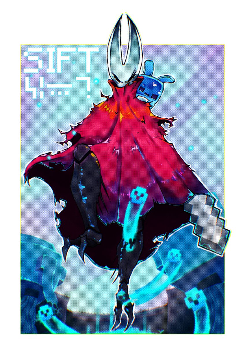 Watfell's tweet photo. Hornet and Blub taking on Sift 
#hornet #minecraft #hollowknight  #art https://t.co/4Ta13335zK