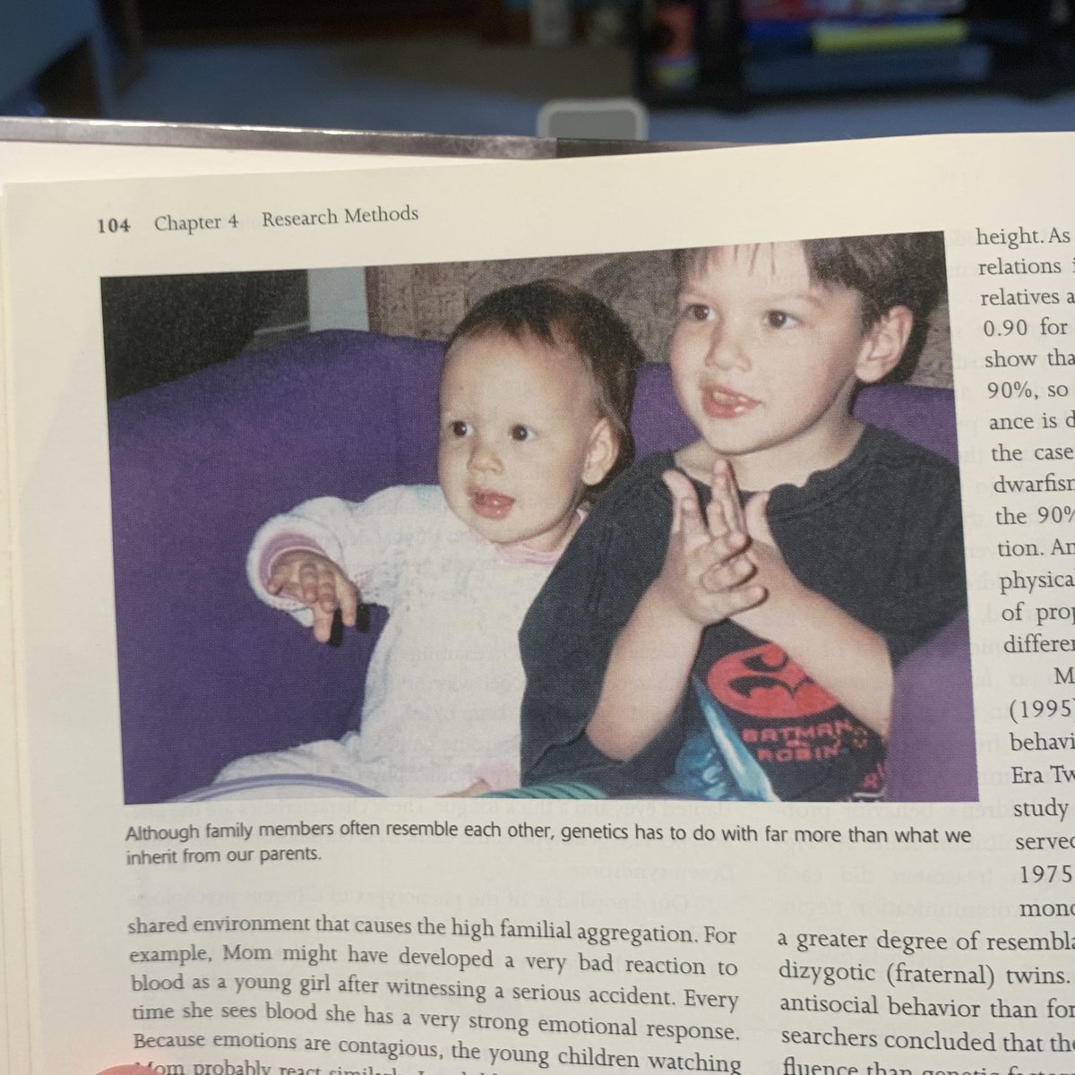 glamdemon2004's tweet photo. That time my mother was editing a textbook and she snuck in a picture of me and my brother #FreeClout https://t.co/nDemuzjRL5