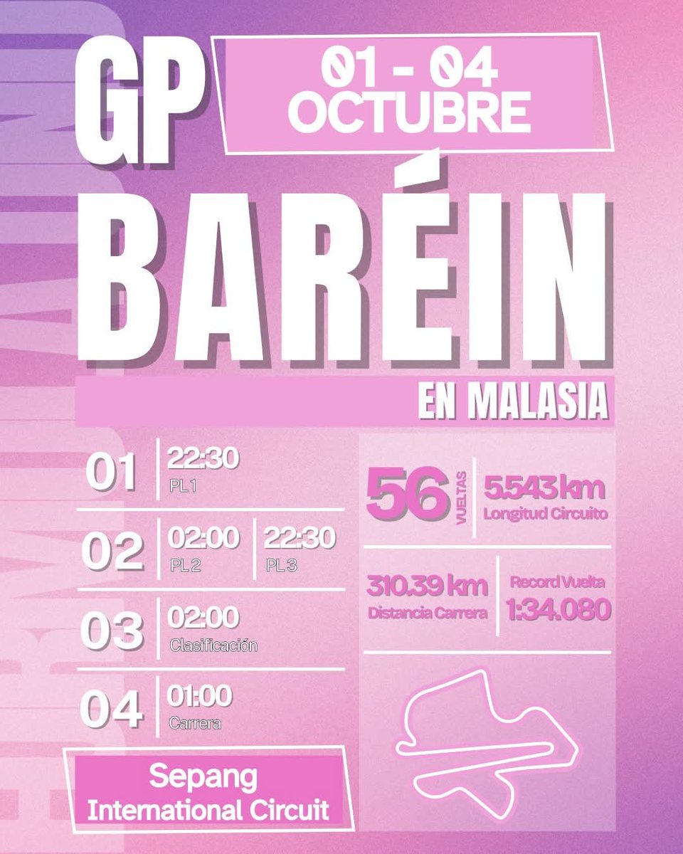 yourf1sis's tweet photo. Horarios #BahrainGP en Malasia 

#F1 https://t.co/FO3ViKhA57