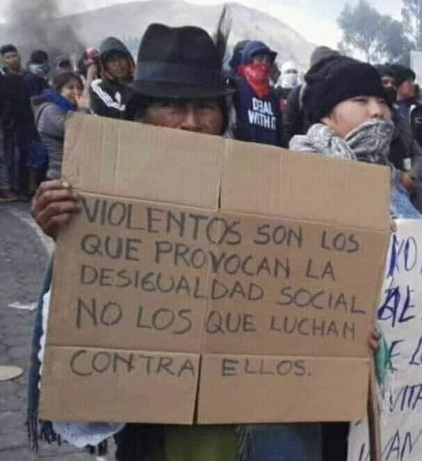 no_women_rights's tweet photo. “Violentos son los que provocan la desigualdad social, no los que luchan contra ellos.” https://t.co/iUCfzOiAht