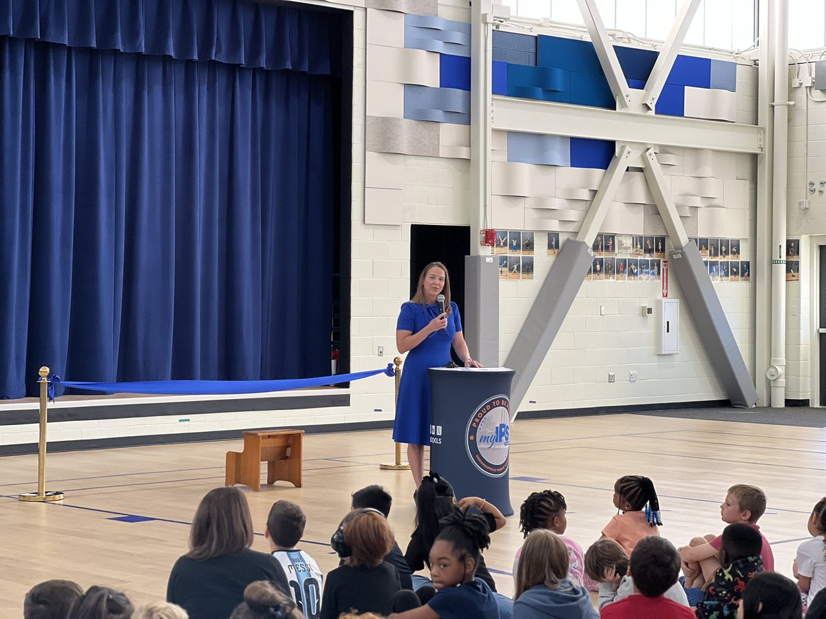 ButlerCEHD's tweet photo. Today we celebrated with @IpsButlerLab55 and @IPSSchools as they cut the ribbon on their new gym, media  center, and classroom facilities! https://t.co/XZC5GP02bc