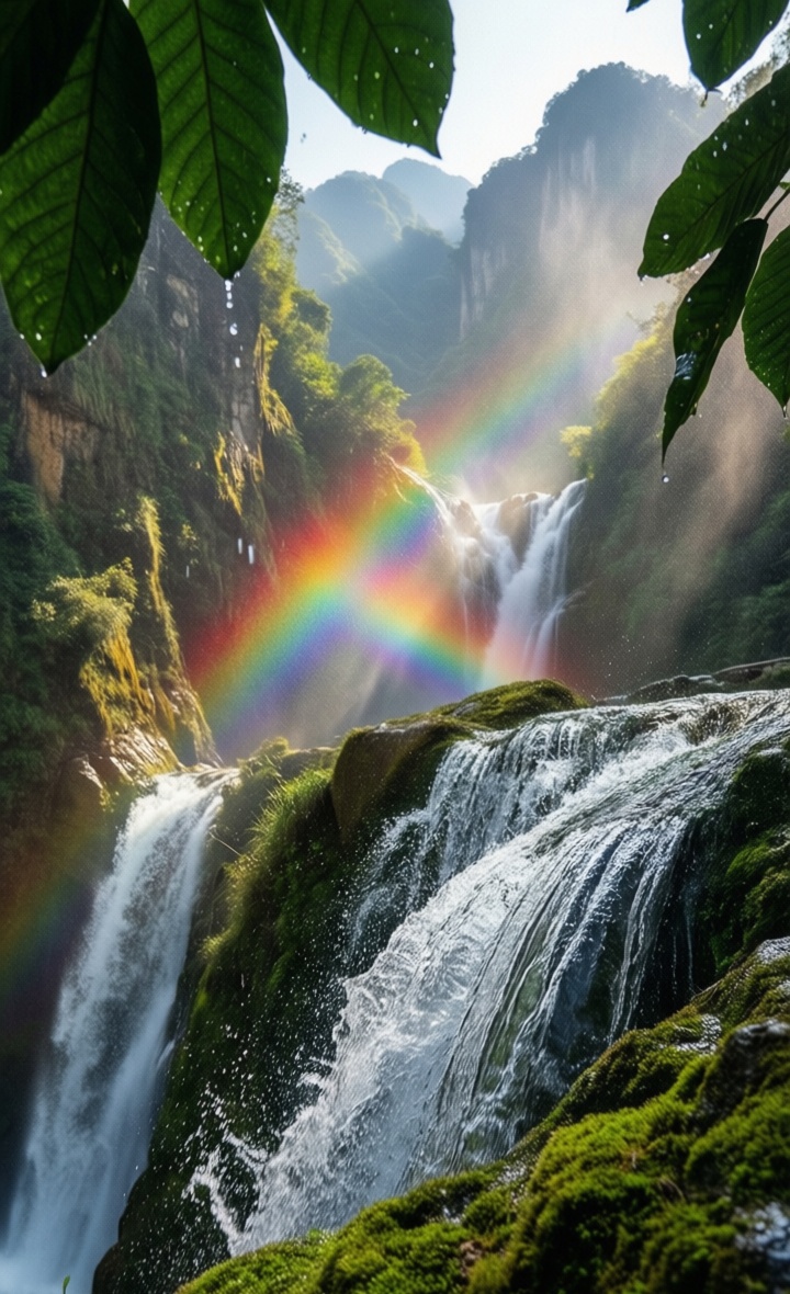 jeffr_nbay591's tweet photo. The steep cliff glistens, sticky moss clings tight, and gushing waterfalls sing their song—nature’s quiet promise is always there. https://t.co/uPN2NUxqf5