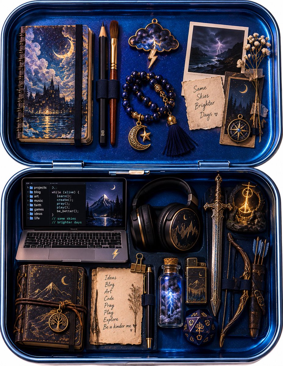 slyfthan's tweet photo. @eelifokccu Celestial Night Sky teması olarak yorumladı. 💙🖤🌜💫 https://t.co/EO5JAl11Kh