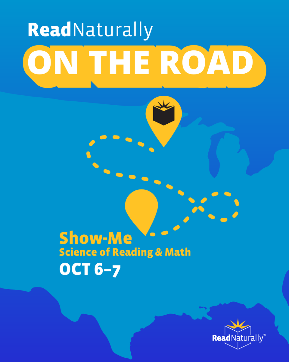 ReadNaturally's tweet photo. We're going to be at the Show-Me Science of Reading and Math Conference next week, October 6–7, in Columbia, MO. 🎒📚🏫 Stop by to ask us questions, share your stories, or just say hi! To learn about other conferences, we'll be attending this Fall, visit: https://t.co/BYcHYcBz2Q https://t.co/zCc38odREm