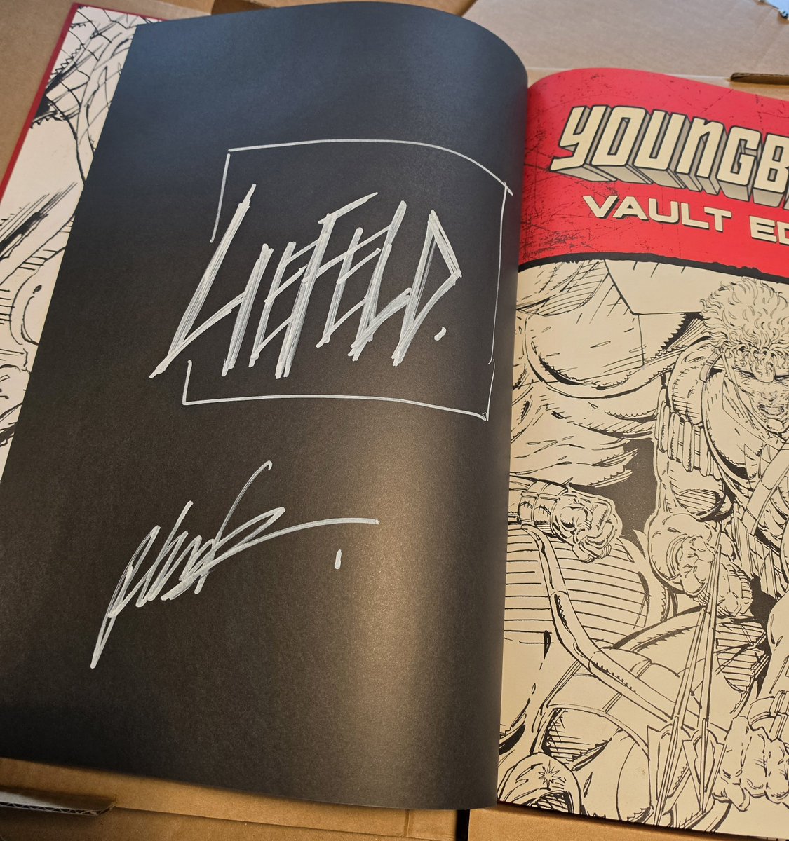 JohnC16148821's tweet photo. @robertliefeld Thanks Mr. Rob.  Joined Whatnot just because of your show.  Very excited to get this Signed Vault edition from your store.  Amazing art experience and terrific packing.  Thanks for caring so much. Looking forward to Volume 2. 😊 https://t.co/pztsMwj7as