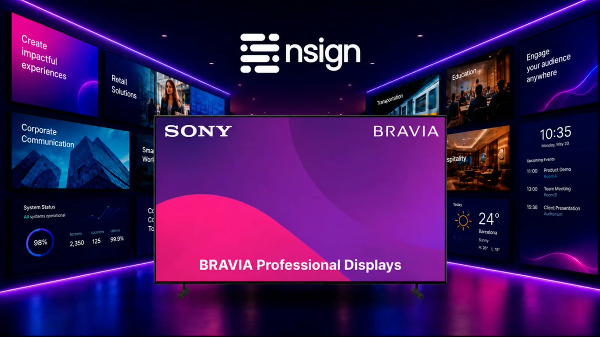 DigSignageToday's tweet photo. nsign, Sony team to simplify digital signage deployment.  https://t.co/Jyrp6m3UQY https://t.co/VwyAq9aH56