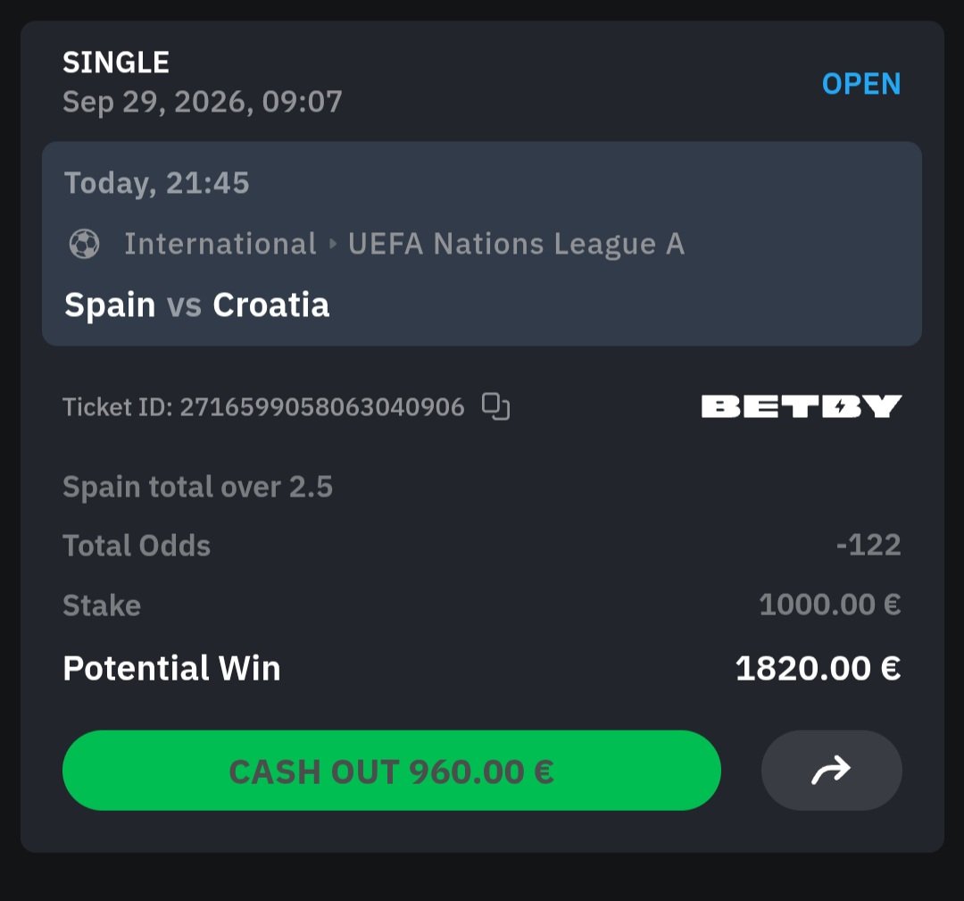Hamsik_Bets's tweet photo. ⏰ 21:45 (GMT +3) 

⚽️ International - UEFA Nations League 

A 🇪🇸 Spain vs Croatia 

👉 Spain Total Over 2.5 Goals

 💰 Odds: -122 💵 https://t.co/RUyuUGlWHG