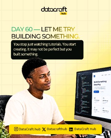 Datacrafthb's tweet photo. The tech journey takes more than just learning a skill. 💻

It takes consistency, practice, curiosity, and the willingness to keep learning.

Keep learning. Keep building. Keep growing. 🚀

#DataCraftHub #TechJourney #LearnTech #TechSkills https://t.co/DOFCZrXIK7
