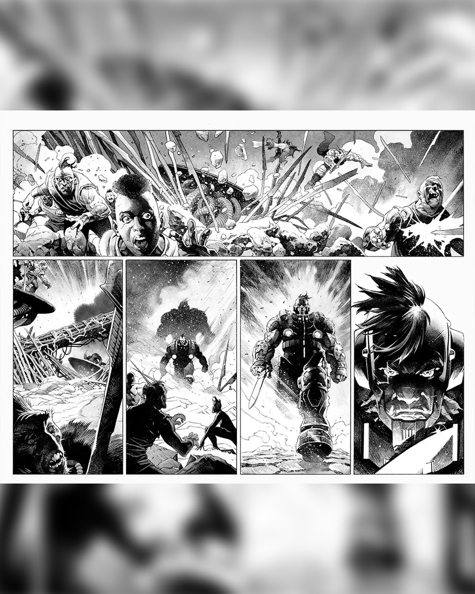 badideahello's tweet photo. PLANET DEATH returns this November!  Derek Kolstad (JOHN WICK) and Robert Venditti’s (ORDAINED) sci-fi epic is back!  

Behold the stunning new pages from issue 3 of the next must-read chapter from the record-breaking blockbuster.   

As the lone survivor of his battalion, Corporal Scott is determined to complete his mission and destroy the devastating weapon garrisoned on this hostile enemy world, but what he discovers inside the installation will change everything...  

Featuring breathtaking covers by Jim Cheung, Mark Bagley, Acky Bright, Joe Quesada & more.  

Pre-order before October 19th to secure your copy. In stores on November 4th.  

DESTROY THE WEAPON! RETURN HOME!  

MORE: https://t.co/Eb63NIMj7d