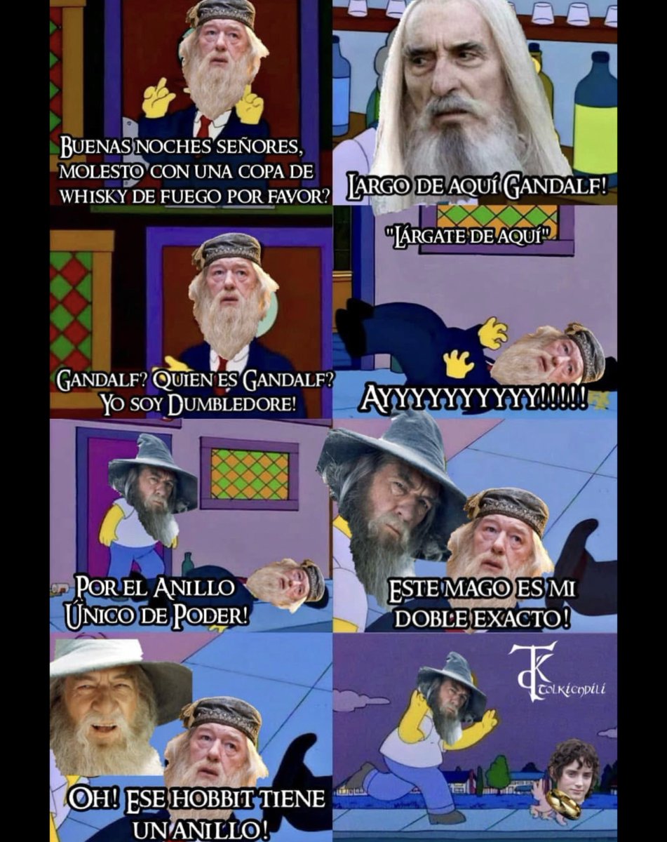 Nerdcopolis's tweet photo. Cierto... 😅
#memes #memesdaily #Diversin #Funny #TheLordofTheRings #Gandalf #HarryPotter #Dumbledore https://t.co/guofO84sZE