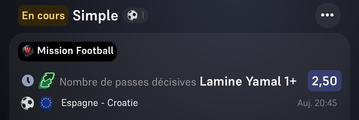 bzpronoss's tweet photo. ⚽️ BET FUN
LAMINEE PASSE D 🥷🏼 @2,50
#prono #parieur #teamprono https://t.co/Wo873GdL9B