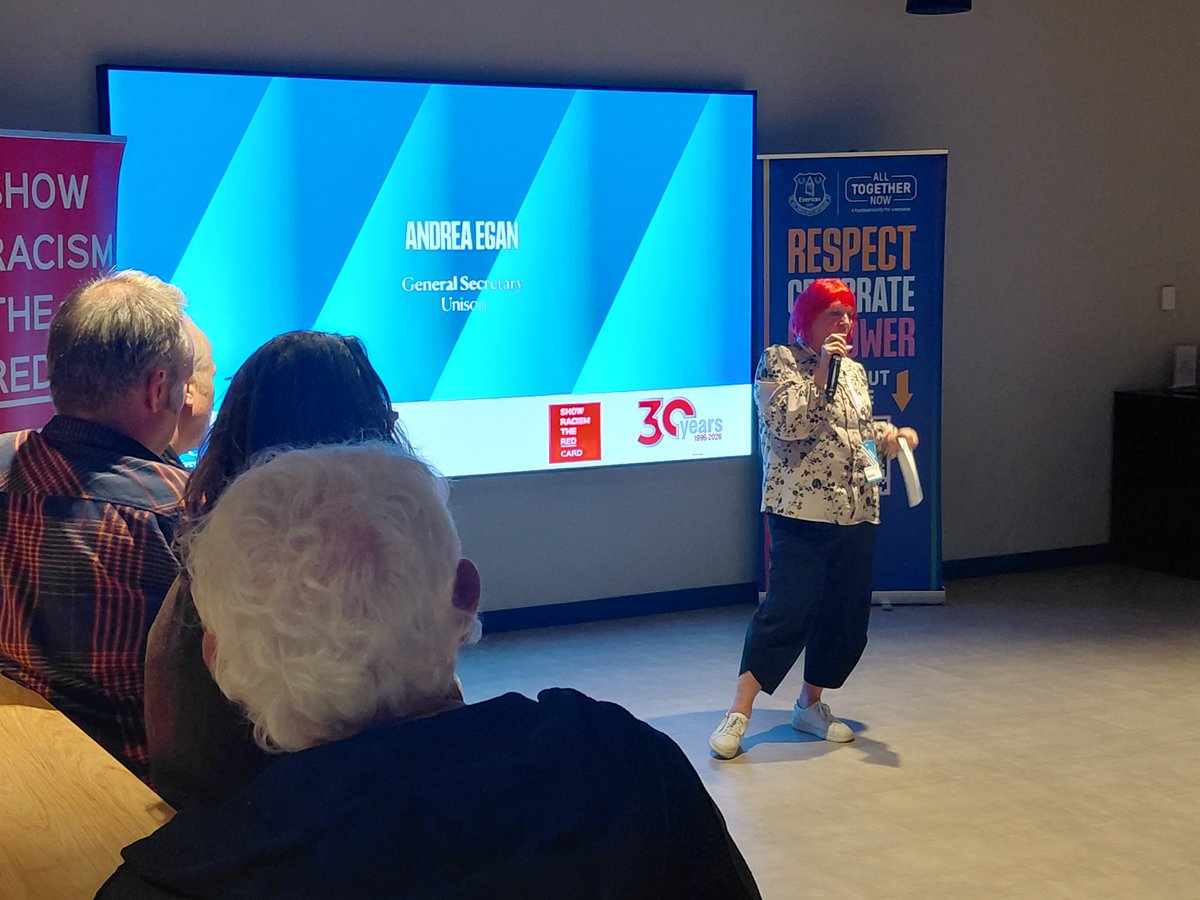 AndreaEganGS's tweet photo. UNISON has been a key partner of @SRTRC_England since its formation 30 years ago. 

Support for SRTRC is so crucial in the current context of the rise of the far right.

Proud to speak at their event this evening. https://t.co/VJ1LP3bP2x