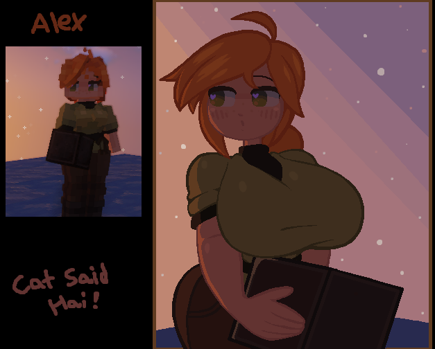 Catxhunter13's tweet photo. It's Taco Tuesday, I may not have tacos but I have this Alex screenshot I wanted to draw, I hope you all are having a wonderful day and stuff 🐱 https://t.co/PSVMCizSYS