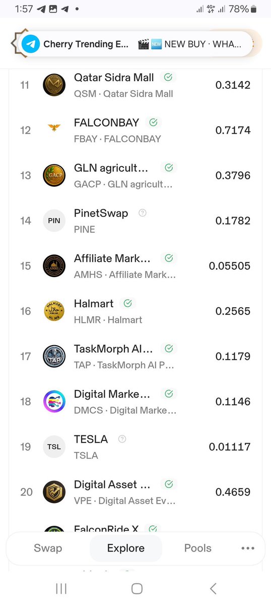 Rabiustar1's tweet photo. Sidra coin is the king of the road, look at the way all this tokens fall below sidra, after sidra ct adjusted sidra price on Mainnet. 🔥 https://t.co/HNjfsaScgH