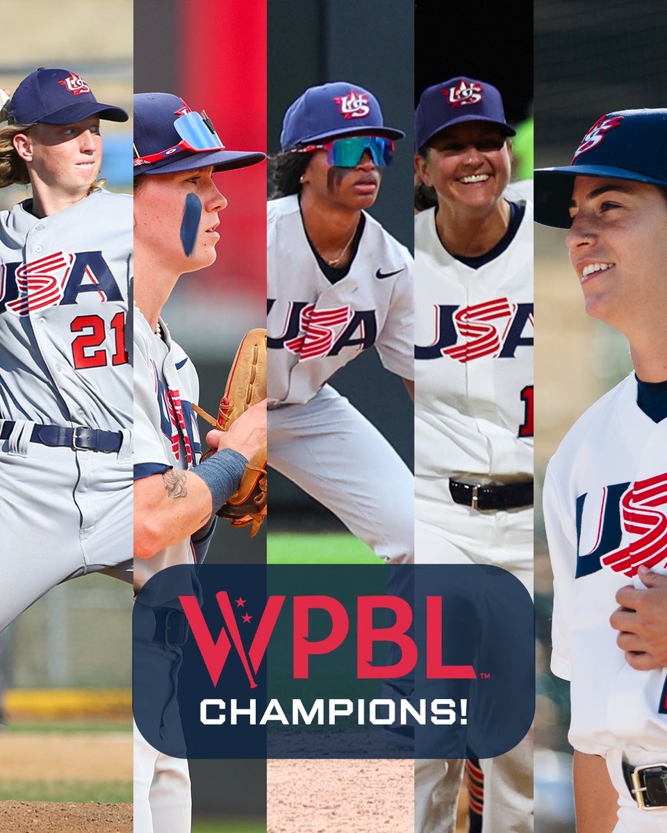 USABaseballWNT's tweet photo. History was made earlier this month with the conclusion of the WPBL League. The Los Angeles Queens were crowned champions, and five of our alums were apart of the championship squad: 

🏆 Sarah Edwards
🏆 Amira Hondras
🏆 Ashton Lansdell
🏆 Jamie Mackay
🏆 Meggie Meidlinger https://t.co/CJDKLw9ufQ