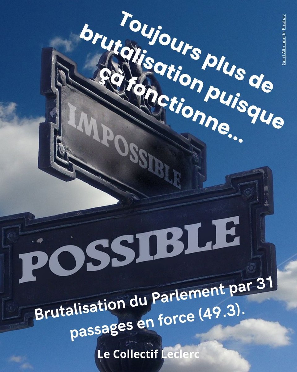 Col_Leclerc's tweet photo. Brutalisation par la loi et la réglementation contre la liberté d’expression et la vie privée.
Enfin dans des interventions méprisantes du Président français: « Les gens qui ne sont rien », « les fainéants », « les Gaulois réfractaires », « l’envie d’emmerder les non-vaccinés ». https://t.co/wqJzrE6Ivk