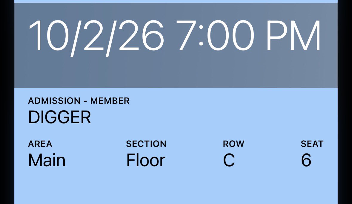 Itsmaltomg's tweet photo. Was finally convinced to get my ticket to #Digger I’m going #DownWithDigger https://t.co/cBQ3hZkDfQ