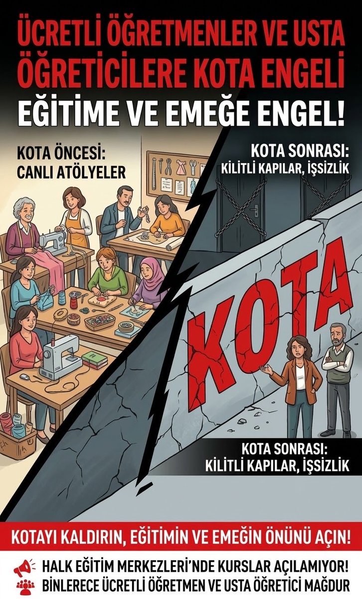 gonulferay's tweet photo. #EğitimİçinBirlik
EĞİTİM DESTEK EMEKÇİLERİ
Kota olmamalı
Eşit iş eşit hak olmalı
Statü olmalı
Özlük hak verilmeli https://t.co/qlJGSs3Zhc