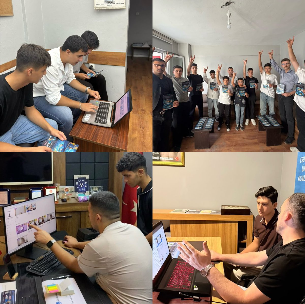Aalparslandogan's tweet photo. İlçe Ocaklarımız, Genel Merkezimiz tarafından faaliyete geçirilen Ülkü Ocakları Uzaktan Eğitim Merkezi #ÜOUZEM dijital eğitim programının tanıtımını yaparak, öğrenci kardeşlerimizin programa kayıt işlemlerini gerçekleştirdi. Ardından “İlk Dersimiz Ülkü Ocakları Uzaktan Eğitim Merkezi’nden” denilerek eğitim yolculuğu başlatıldı. 📚

Ülkü Ocakları olarak, Türk gençliğinin eğitim süreçlerini desteklemek, bilgiye erişimlerini kolaylaştırmak ve başarılarına katkı sunmak için çalışmalarımızı sürdürüyoruz. 🇹🇷