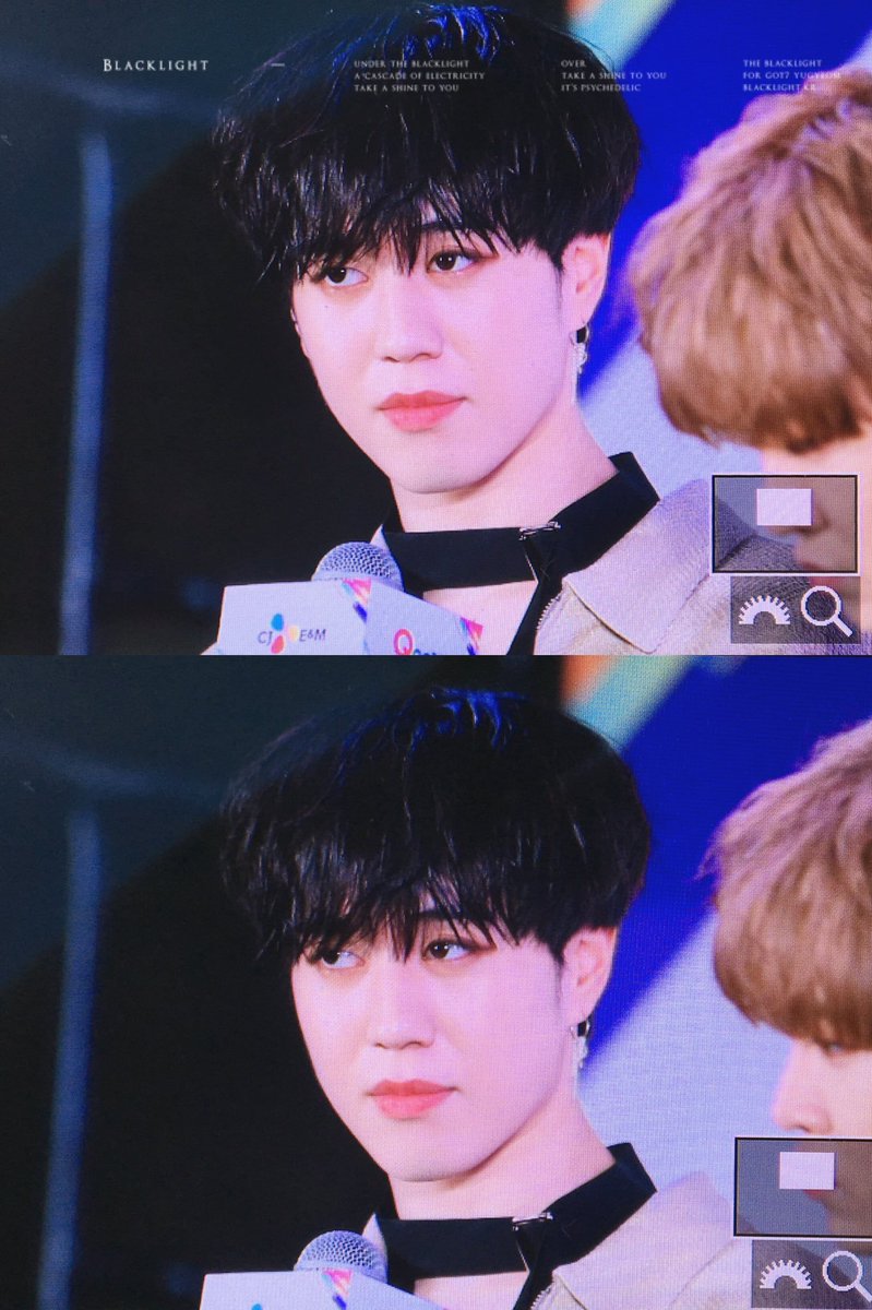 aghababe's tweet photo. im gonna start a petition to make him wear eyeliner again #yugyeom #유겸 https://t.co/6ALSN5EJ9E