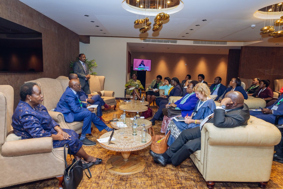 UgandaMFA's tweet photo. 🇺🇬 At the margins of the 15th Annual Mineral Wealth Conference, Amb. @richardkabonero chaired a strategic dialogue linking Uganda’s diplomatic missions with mineral-sector opportunities.

UCEM Chair Aggrey Ashaba: “The greater opportunity is in value addition” to create jobs, boost exports and strengthen the wider economy.

Mr. Daniel Amanya, MEMD: Kabalega International Airport will strengthen connectivity, tourism and economic activity in the Albertine Region. The message: connect Uganda’s resources to investment, technology, value addition and sustainable economic transformation. 🇺🇬
#MineralWealthConference2026