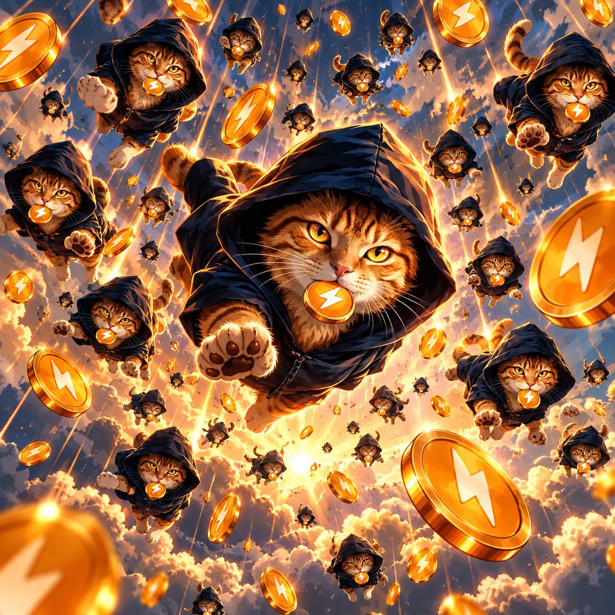 mark_inchicken's tweet photo. It's raining cats and $RUSH baby! 

If you wanna bring it home join us! 

$CATOSHI https://t.co/2vFK6d186h