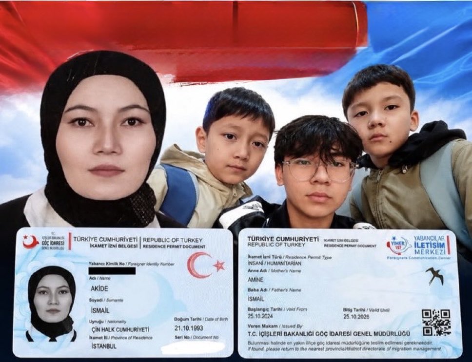 refugeeagency1's tweet photo. İstanbul Sefaköy’de ikamet eden Uygur Türkü Akide İsmail, emniyet birimlerince gözaltına alındı.

Uzun yıllardır İstanbul’da yaşayan Akide İsmail’in üç çocuğu bulunuyor.

Ailesi, gözaltı sürecinin açıklığa kavuşturulmasını ve Akide İsmail’in çocuklarıyla yeniden bir araya gelmesini talep ediyor.

(@Uygur_report)