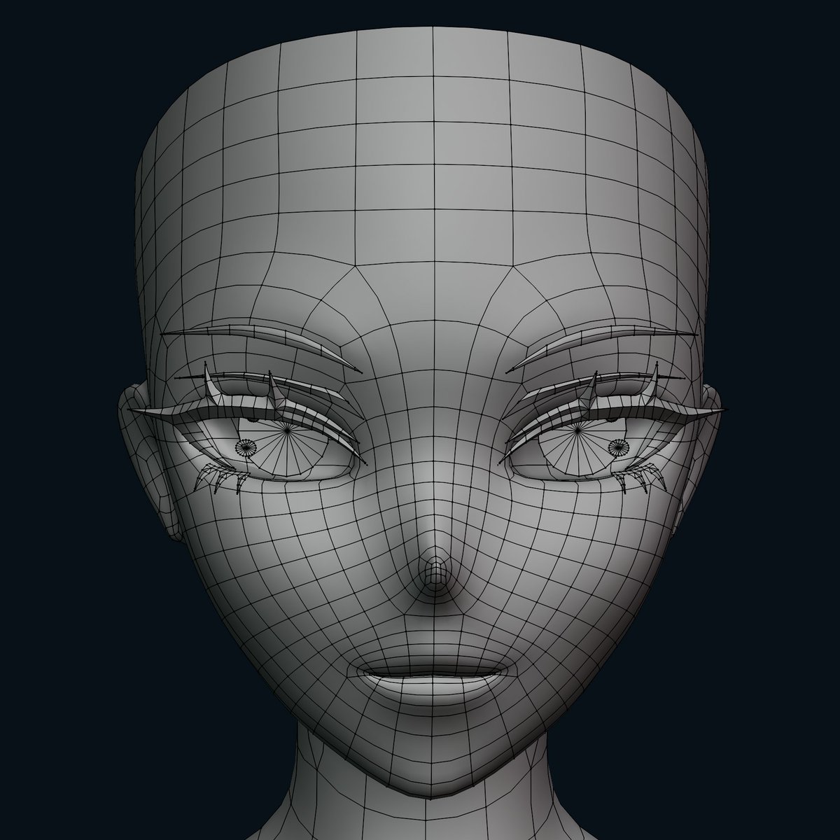 jin_3dart's tweet photo. I'm creating a base character; I like how the topology is turning out. https://t.co/rXaURxxeKb