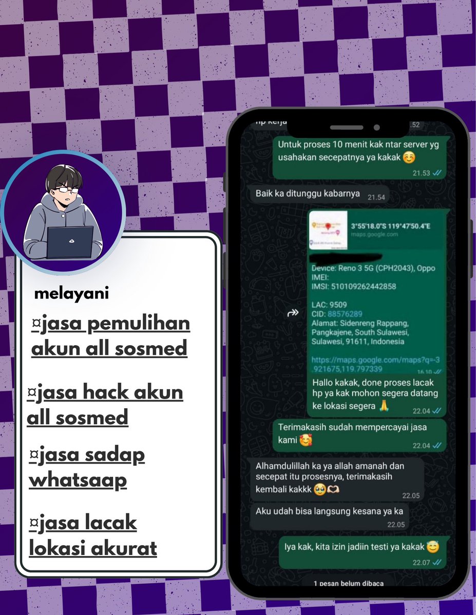 caandyui's tweet photo. Bantuan Jasa pulihkan akun &amp; hapus akun

MELAYANI 📝

pemulihan akun
- instagram, tiktok, whatsapp, line, facebook, x, gmail, tele dll

hapus akun
- facebook, tiktok, instagram, line, whatsapp, twitt / x, dan lainnya

Sadap Wa, hack akun, lacak lokasi? Order? Ke Wa . . . ! https://t.co/Uek0GrGePE