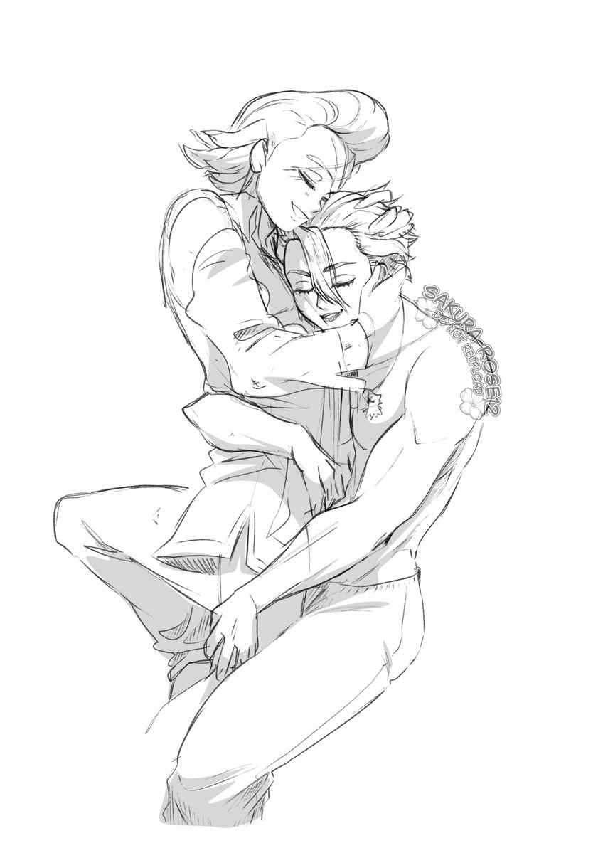sakura_rose12's tweet photo. managed to sketch a #stanxeno cuddle
they share pajamas https://t.co/LxL9qRjYl2
